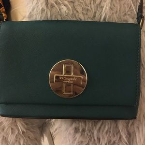 Kate Spade forest green Turn lock small purse