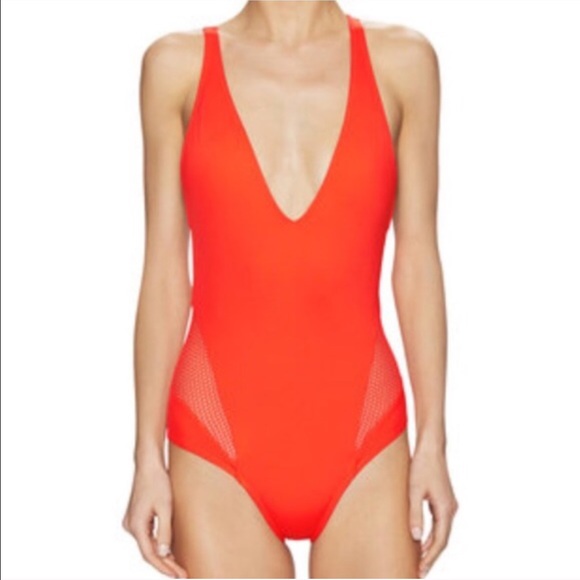 Never used orange One piece bathing suit - Picture 3 of 3