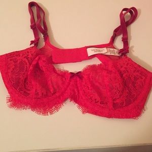 Victoria's Secret "Bright Cherry" unlined bra