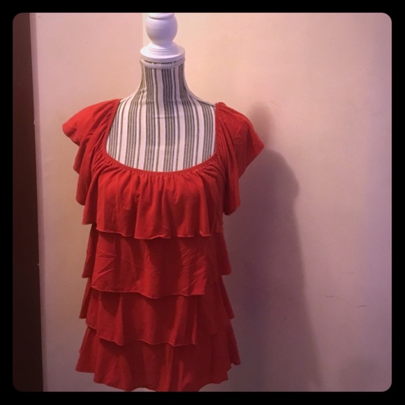 Plus size 18/20 red ruffle top