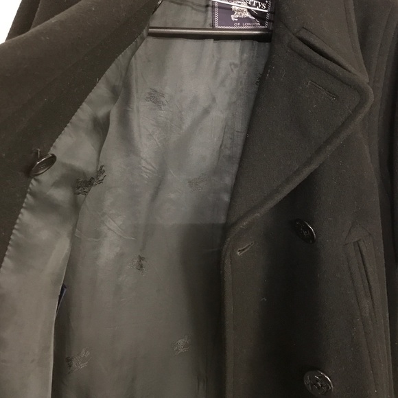 Burberry classic wool pea coat sz M - Picture 2 of 4