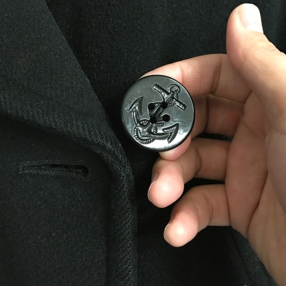 Burberry classic wool pea coat sz M - Picture 4 of 4