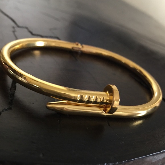 Jewelry - Gold Nail Bangle Wrap Bracelet