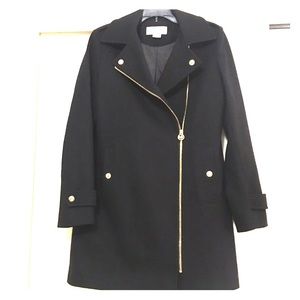 Black and gold pea coat