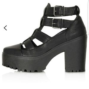 Topshop Arcade Cutout Chunky Boot