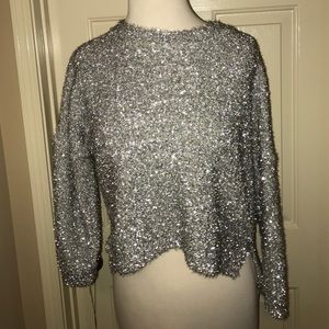 Silver Sparkly Top