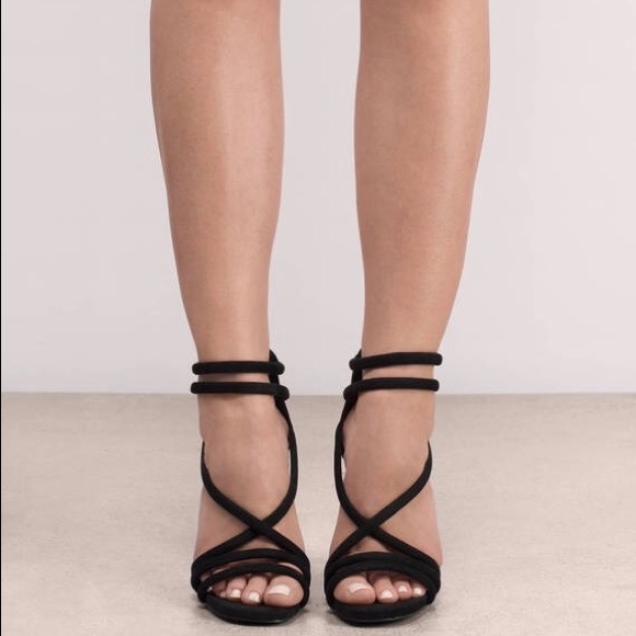 Black Strappy Stiletto Heel - Picture 5 of 6