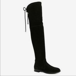 Aldo Barra over the knee black suede boots
