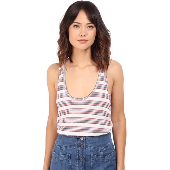 Free People Tops - FREE PEOPLE | BEST NITE Stripe Tank Large {B05}