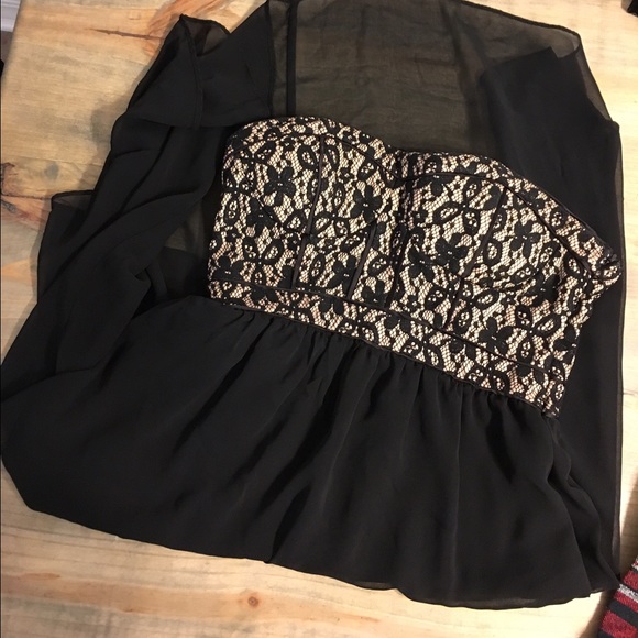 Strapless Dress with High low Skirt