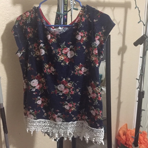 Large floral shirt