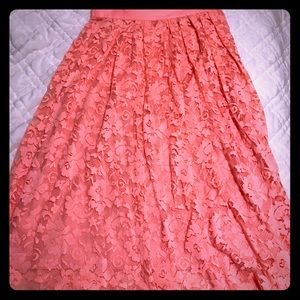 🎉Sale🎉 Lacy Pink Midi Skirt