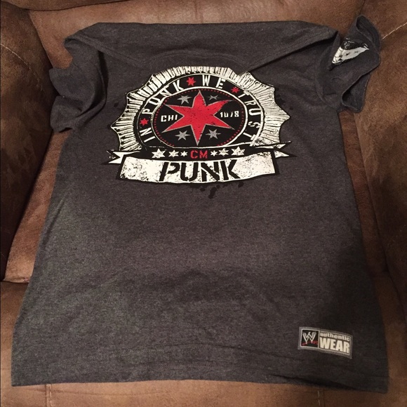 Cm punk wwe authentic wear shirt