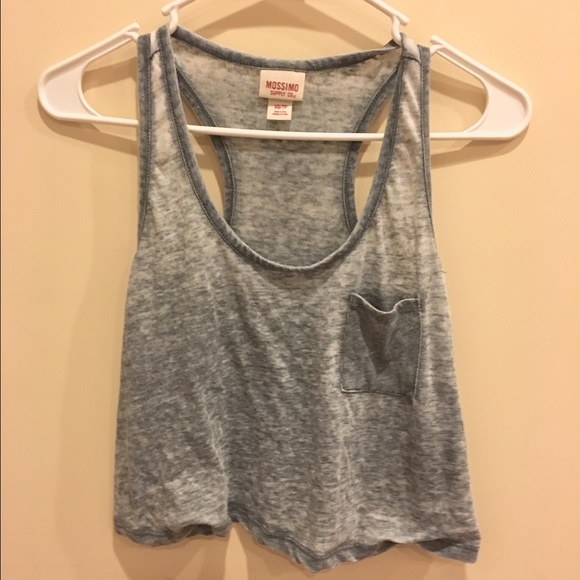 Grey Cropped Tank Top
