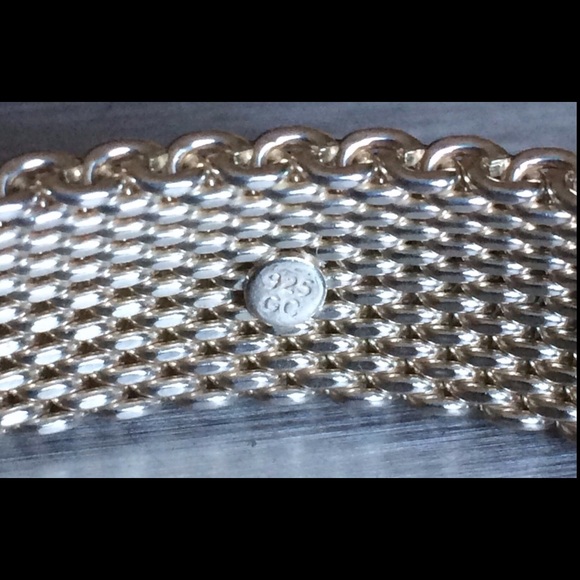 ⭐️ONE LEFT$275 Solid Sterling Mesh Bangle Bracelet - Picture 4 of 5