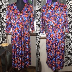Vintage abstract floral print dress Vintage abstract floral print dress