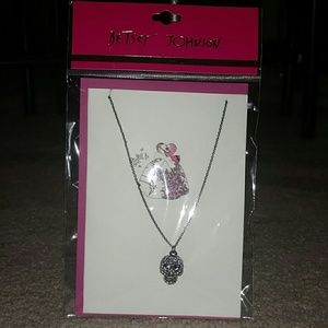 Betsey Johnson Skull Necklace with Card NWT