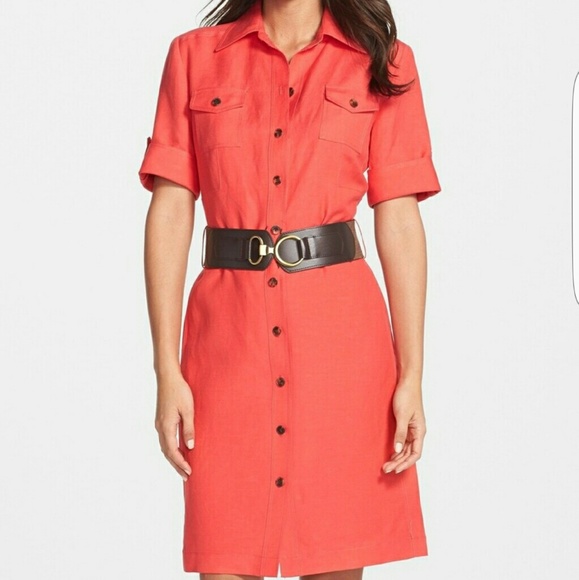 Tahari Belted shirt dress