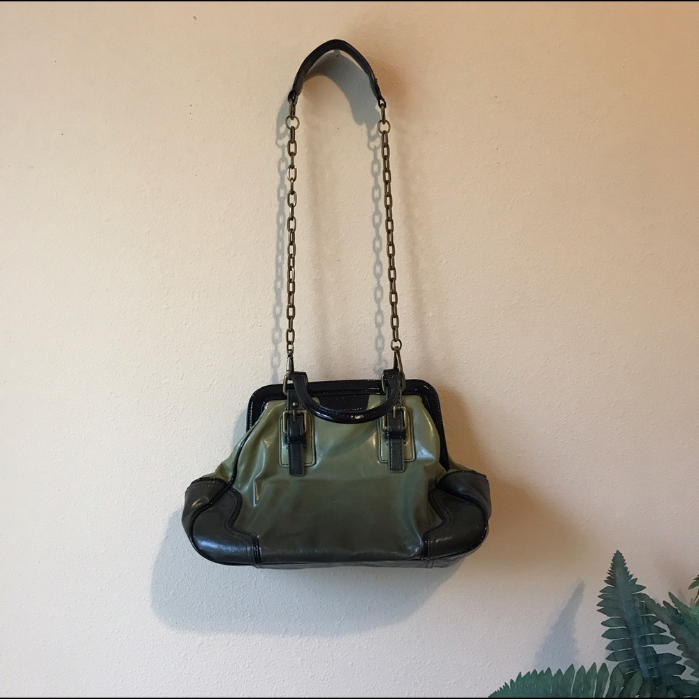 Ombré Green Leather Vera Wang Bag