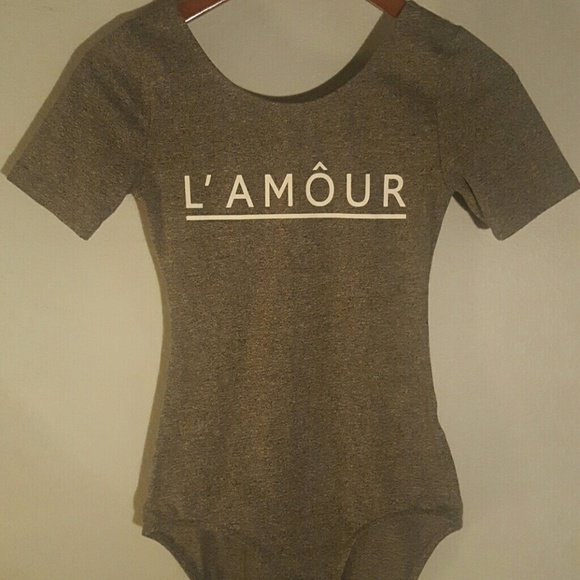 💖H&M L'amour Grey Bodysuit 💒
