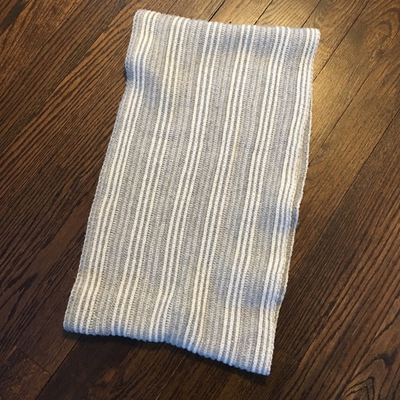 Grey white and silver infinity scarf