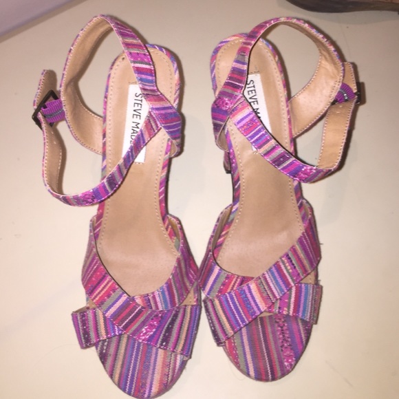Steve Madden Patterned Platform Heels Size 8.5 - image 2