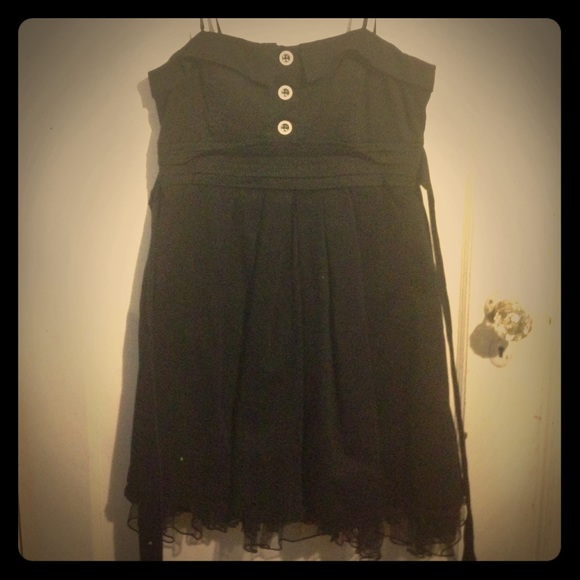 Strapless black dress; Large; size 11/12