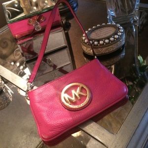 Michael Kors Hot Pink wristlet/wallet