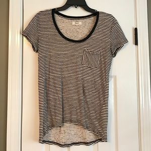 Madewell black and white stripe tee