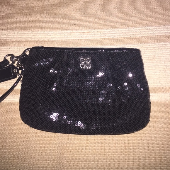 Authentic coach sparkle wristlet