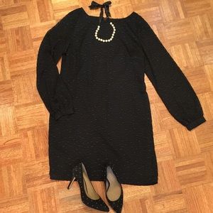 Ann Taylor Black/Sheer Shift Dress
