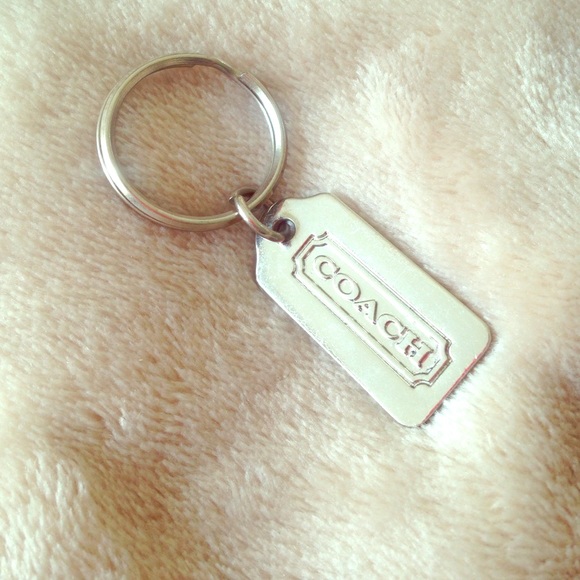 Silver Coach Keychain