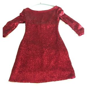 Tobi red sequin dress