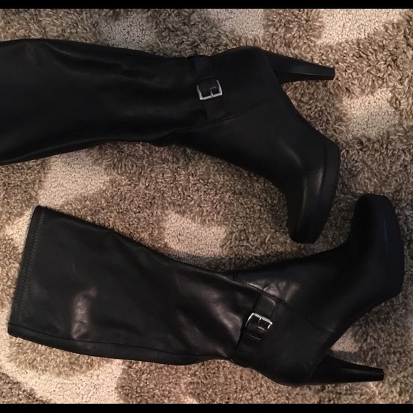 Nine West black leather boots