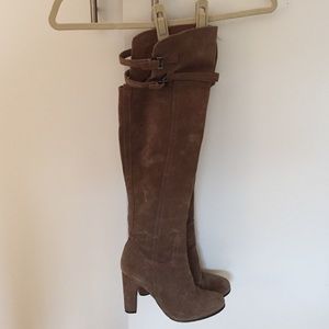 Suede over the knee boots