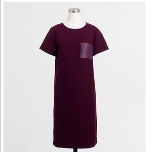 Jcrew leather pocket t shirt dress. Size large