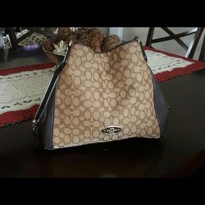 Coach Signature Edie Shoulder Bag