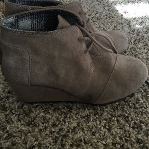 Toms Wedges Grey