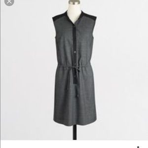 Jcrew drawstring charcoal/black dress. Size M