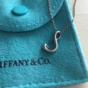 Tiffany & Co Letter "S" Pendant and chain