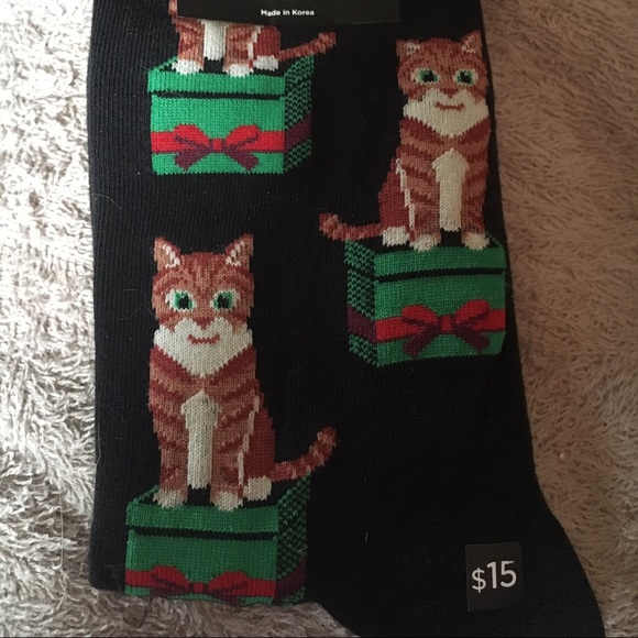 Adorbs Christmas Cats HotSox - Picture 2 of 3