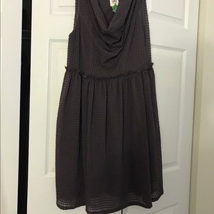 Anthropologie purple/grey cowl neck with pockets