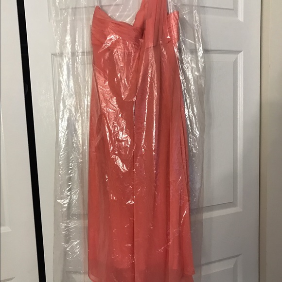 One shoulder chiffon bridesmaid dress