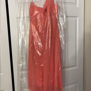 One shoulder chiffon bridesmaid dress