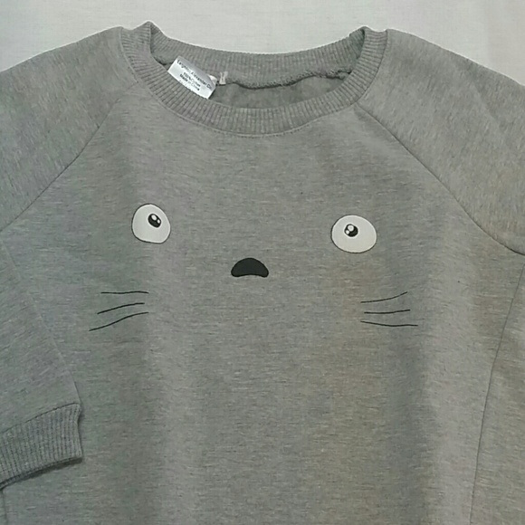 Gray Kitty crew neck sweatshirt - Picture 2 of 4