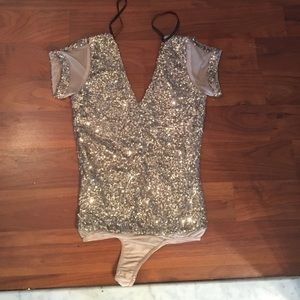 Gold sparkle top