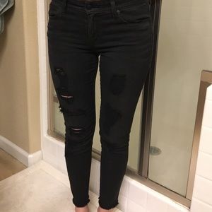 Black distressed Joes jeans