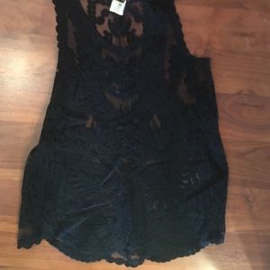 Worn once black lace tank