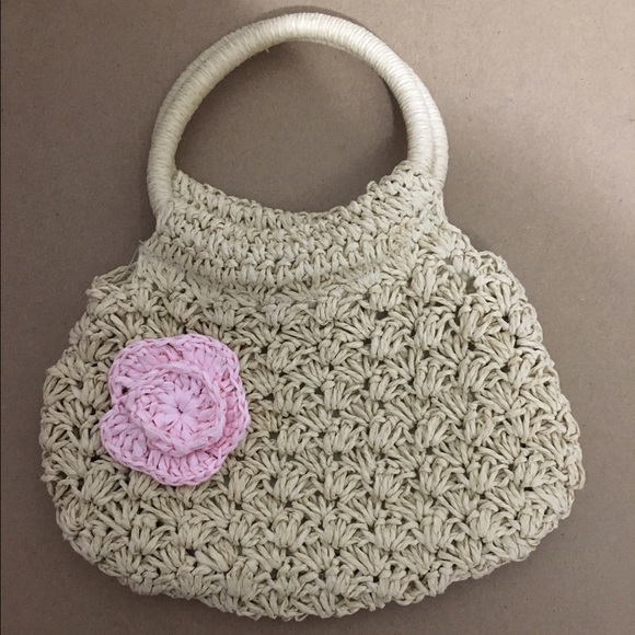Girls straw purse