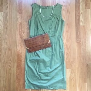 Green sheath dress